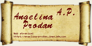Angelina Prodan vizit kartica